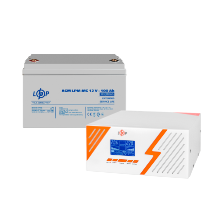 Комплект резервного питания LP (LogicPower) ИБП + мультигелевая батарея (UPS B1500 + АКБ MG 1200Wh)