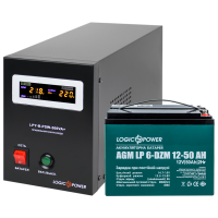 Комплект резервного живлення LP (LogicPower) ДБЖ + DZM батарея (UPS B500 + АКБ DZM 600Wh) (19773)