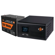 Комплект резервного живлення для котла LP (LogicPower) ДБЖ + літієва (LiFePO4) батарея (UPS 1000VA + АКБ LiFePO4 1280W) (20481)