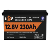 Акумулятор LP LiFePO4 12V (12,8V) - 230 Ah (2944Wh) (Smart BMS 150А) з BT пластик