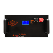 Аккумулятор LP LiFePO4 51,2V - 100 Ah (5120Wh) (Smart BMS 200A/100А) з LCD металл Smart RM (LP23988)