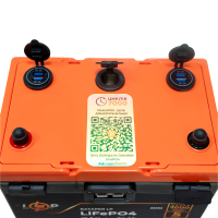 Акумулятор LP LiFePO4 12,8V - 64 Ah (820Wh) (BMS 80A/40А) пластик 2XT90 4USB стартер