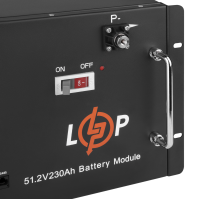 Акумулятор LP LiFePO4 48V (51,2V) - 230 Ah (11776Wh) (Smart BMS 200A) с LCD RM