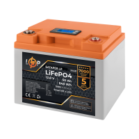 Акумулятор LP LiFePO4 12,8V - 50 Ah (640Wh) (BMS 40A/40А) пластик LCD Smart BT
