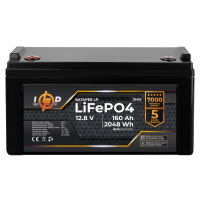 Акумулятор LP LiFePO4 12,8V - 160 Ah (2048Wh) (BMS 80A/40А) пластик для ДБЖ