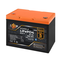 Акумулятор LP LiFePO4 25,6V - 32 Ah (820Wh) (BMS 40A/32А) пластик Smart BT