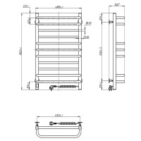 Рушникосушка  Грандіс 480х800 Sensor правобічна з таймером (10-008053-4880)