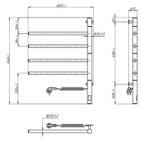 Рушникосушка Arabesque 480х600 Sensor з таймером, біла (12-123033-4860)