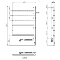 Рушникосушка Arabesque 480х800 Sensor з таймером, біла (12-123033-4880)