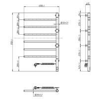 Рушникосушка нержавіюча Arabesque 480х800 Sensor з таймером (10-023033-4880)