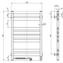 Полотенцесушитель Ellipse 500х800 Sensor левый с таймером, белый бархат (12-845153-5080)