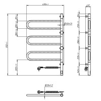 Рушникосушка електрична Fouette 480х800 Sensor з таймером (10-012033-4880)