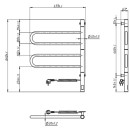 Полотенцесушитель электрический Fouette 480х600 Sensor с таймером (10-012033-4860)