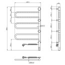 Полотенцесушитель Fouette 480х800 Sensor с таймером, белый (12-112033-4880)