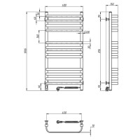 Рушникосушка електрична Navin Stugna 480х1000 Sensor права біла (12-149053-4810)