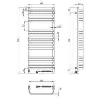 Рушникосушка електрична Navin Stugna 480х1200 Sensor права біла (12-149053-4812)