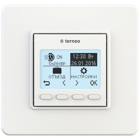 Комнатный терморегулятор TERNEO pro, белый, без датчика температуры пола