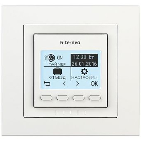 Комнатный терморегулятор TERNEO pro unic, белый, без датчика температуры пола